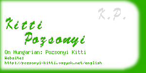 kitti pozsonyi business card